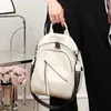 Schultaschen, multifunktional, lässig, weich, echtes Rindsleder, Reißverschluss, Rucksack für Damen, modisch, Rindsleder, Rucksack, Schultertasche