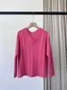 Kvinnors tröjor Top End Women Vintage Pure Cashmere Long Sleeve Löst stickad tröja Elegant Lady All Match Pullover V-hals Jumper Tops