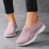 Zapatos para caminar de malla transpirables, Zapatillas ligeras y cómodas para Mujer, mocasines planos informales, calcetines, Zapatillas para Mujer