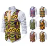 Kamizelki 2023 African Dashiki Suit Kamizel Men Slim Fit Sleveless Kamizelka kamizelka Mężczyźni Party Wedding Prom Tuxedo Kamizelki męskie Chalecos