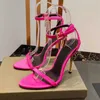 Denim Hot Pink HBP Non-Brand Blue Metal Pointy Toe Style Gold Lock Ankle Lace up Elegant Sexy Unique Luxury Heels