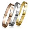 Designer skruvarmband mode lyxiga smycken armbanden armband 18k rosguld silver titan stål diamant bangles nagel dimond armband