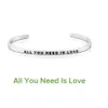 YOU'RE MY PERSON Inspirational Stainless Steel Cuff C Bracelet Engraved Mantra Bracel