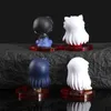 Anime manga 4pcs/set anime inuyasha figure sesshoumaru q ver.Action Figure PVC Collection Model Toys for Kids Gift 240413