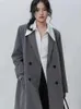 Damenanzüge Frauen Lange Windjacke Overknee-Blazer Bürodamenanzug Koreanischer Chic Frühling Herbst Jacke Ärmel Luxuskleidung