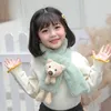 Eşarplar 3d karikatür ayı çocuk eşarp kış bebek taklit kürk yakalı çocuk boynu peluş çapraz erkek kız