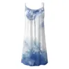 Casual Dresses Female Beach Party Dress European And American Summer Outfits 2024 Plus Size Printed Off The Shoulder Sling