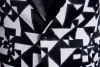 Костюмы Новые мужские модные черно-белые блейзеры с треугольным узором Slim Fit Designs Костюм Homme Сценическая одежда для певцов Пиджак