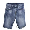 Jeans da uomo Pantaloncini di jeans 2023 Estate Sottile Elastico Allentato Casual Pantaloni Jean a cinque punti Uomo Coreano Moda Uomo Pantaloncini a vita media