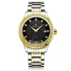 Swiss Counter weskey Men's with Diamond Inlaid Gold Edge Mechanical Fully Automatic Waterproof Watch for Men