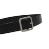 Belts 2024 For Men Women'S Korean Style Fashion All Retro Metal Square Buckle Belt Simple Decorative