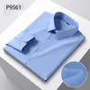 Herrklänningskjortor Luxury Hight Qulity Långärmning för män Elastic Slim Form Formal Shirt Silk Solid Color Office Clothes Objekt