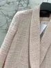 2024 Nueva primavera otoño chaquetas de pasarela cuello de solapa manga larga marca de moda mismo estilo abrigos de mujer tops de diseñador