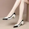 Pumps Cresfimix Sapatos Femininas Women Fashion Black Square Heel Shoes Lady Cute Comfort Spring & Summer Hollow Out Heel Shoes A458