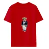 2024 nova camiseta impressa, camisa polo com estampa animal masculina, manga curta de algodão de alta qualidade