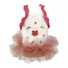 Dog Apparel Costume Dress Cats Clothes Cute Clothing Outfits Small Animal Holiday For Girl Puppies Dogs