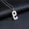 Colliers porte-bonheur numéro 0-9 pour hommes et femmes, pendentif rainuré en or blanc 14K avec chiffres arabes, bijoux de Fortune de rue décontractés