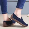 Casual Shoes 2024 Spring Autumn Women Moccasins Suede Leather Flats Square Toe Comfortable Slip-on Fall Apricot Loafers Lady