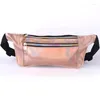 Taille Taschen Frauen Laser Glänzende Farbe Tasche Outdoor Brust Strand Fanny Pack Reise Geldbörse Gürtel Punk Reflektierende Beutel