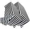 Table Cloth Black And White Runner Striped Tablecloth Wedding Decorations Reusable Plastic Covers