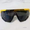 Modische Sport-Sonnenbrille für Herren, SPS 04W, Damen, PRA, Linea Rossa, Impavid-Brille, umwickelt, Nylon, schwarzer Rahmen, Schiefergläser, 100 % UVA/UVB-Schutz, mit Originalverpackung, 388