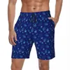 Short d'été pour hommes, imprimé étoile de mer, surf, rouge, bleu, motif à rayures, pantalon court hawaïen, séchage rapide, maillot de bain, grande taille