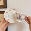 Tazze Piattini Tazza da caffè in ceramica creativa e confezione regalo con piatto con principessa di alta bellezza