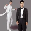 Suits Men's Tailcoat Tuxedo Suit and Trousers Set Formal Business Prom Party Dress Wedding Costume Stage Outfits Performance Costume