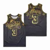 High School Bethel Hampton Allen Iverson Jersey 3 Basquete Moive College para fãs do esporte Equipe respirável Verde Amarelo Puro Algodão HipHop Pulôver Universidade