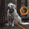 Dog Collars Double-ended Tie Out Resistant Glue Coating Leash With Spring Adjustable Running Rope