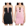 Casual Dresses Women Y2k Off Shoulder Tube Mini Dress Strapless Bodycon Short Backless A-Line Going Out Party Club