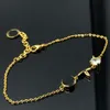 Klassieke diamanten letterketting armband luxe originele ontwerper dames bedelhangers 18K goud verzilverd polsbandje manchet schakelarmband mode-sieraden
