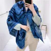 130CM 100% Seide Schal Frauen Große Schals War Horse Print Schals Wraps Quadrat Bandana Hillside Halstuch Weibliche Foulards 240314