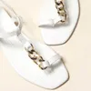 HBP غير العلامة التجارية Sendal Wanita Sandalias Planas سلسلة عصرية Flip Flip Flop Slipper Sandals مريحة مسطحة