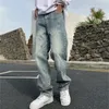 Men's Jeans Male Cowboy Pants Designer Straight For Men Wide Leg Trousers Soft Y 2k Vintage Luxury Spring Autumn Clothes Y2k 2000s Xs