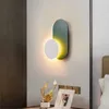 Wall Lamp Nordic Modern Coloured Elliptical Light For Restaurant Bedroom Corridor Backgrounds Decor Indoor Illumination Sconces