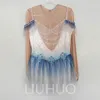 LIUHUO Customize Colors Figure Skating Dress Girls Teens Ice Skating Dance Skirt Quality Crystals Stretchy Spandex Dancewear Ballet Gradient BD1641