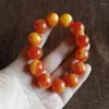 Bracelet en vieille cire d'abeille jaune, graisse de poulet rouge, 18mm, vente en gros