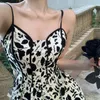 Vestidos casuais confortável vestido de verão slim fit midi elegante vintage floral impressão para mulheres com decote em v cintura alta