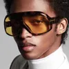 Solglasögon Cassius 0965 stor oregelbunden modell UV400 män och kvinnor modedesigner ft kvalitet acetat glasögon med fall