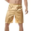 Herr shorts pajamas byxor elastisk midja fast färg extra mjuk tvättbar icke-blekande skyddande polyester män strand för