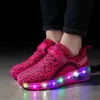 HBP LED retrattile non di marca illumina una scarpa da skate elettrica Scarpe lampeggianti ruote per bambini scarpe a rotelle kicker lampeggianti per bambini