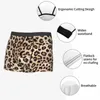 Underpants Sexy Leopard Padrão Boxer Shorts para Homens 3D Impresso Masculino Animal Pele Cueca Calcinhas Stretch