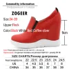 Schoenen verborgen platform Wedges Sneakers dames lente herfst casual schoenen op platform comfort wedge hakken rood witte sneaker vrouw