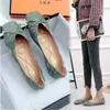 Casual Shoes Spring Flats Women's Bow Flat Women 2024 Square Toe Grunt Brand Shoe Slip On Loafer Zapatos de Mujer