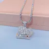 Klaar voor verzending Iced Out Vvs Moissanite Diamond Hip Hop 100 punten hanger