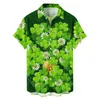 Homens camisetas Mens St. Patricks Day Imprimir Blusa Casual Camisa Respirável Chemise Femme Blusas Pulôveres Harjauku Beachwear Roupas