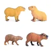 Figurine decorative Modello capibara in miniatura in plastica Giallo Marrone Figurina di simulazione fai-da-te Collezione per bambini Cognizione dell'illuminazione