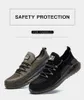 HBP 비 브랜드 편안한 통기성 조명 방지 스매싱 방지 및 펑크 방지 안전 신발 ISO 표준 여름