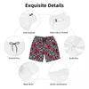 Męskie szorty Summer Gym samce Hawaiian Flower Sports Surf Fashion Funny Beach Short Pants Hawaii Szybkie suche pnie pływania plus rozmiar